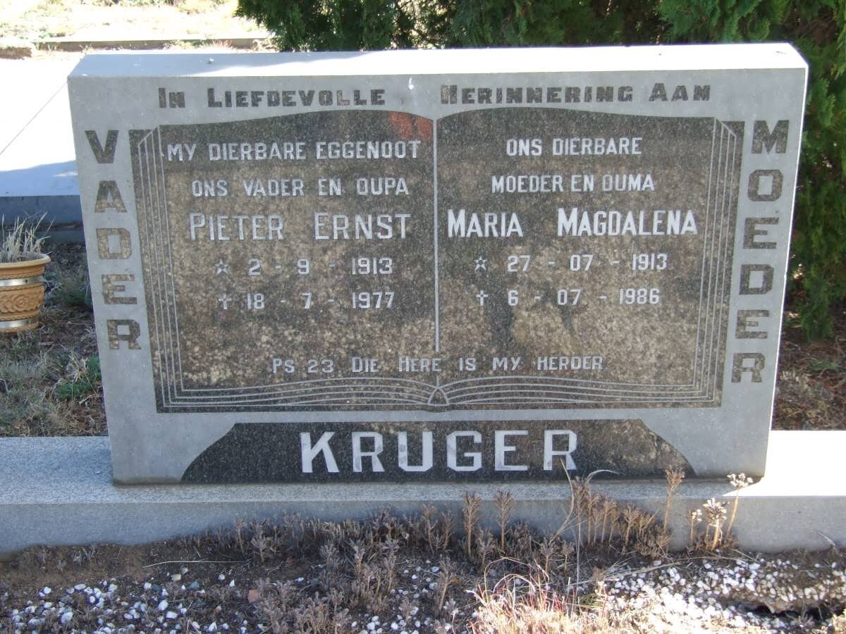 KRUGER Pieter Ernst 1913-1977 &amp; Maria Magdalena 1913-1986