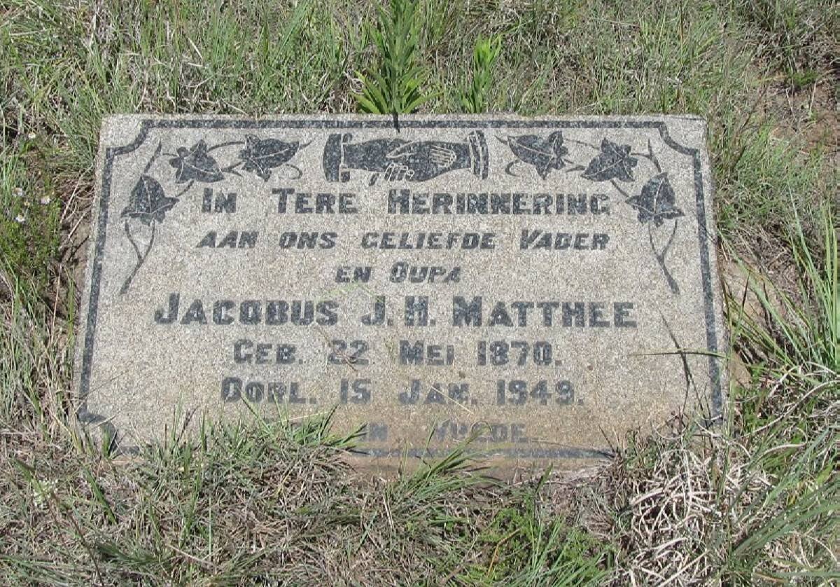MATTHEE Jacobus J.H. 1870-1949