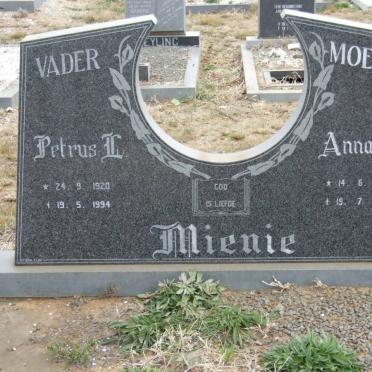 MIENIE Petrus L. 1920-1994 &amp; Anna M. 1929-1985