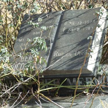 MERWE Gert Nicolaas, van der 1924-1983