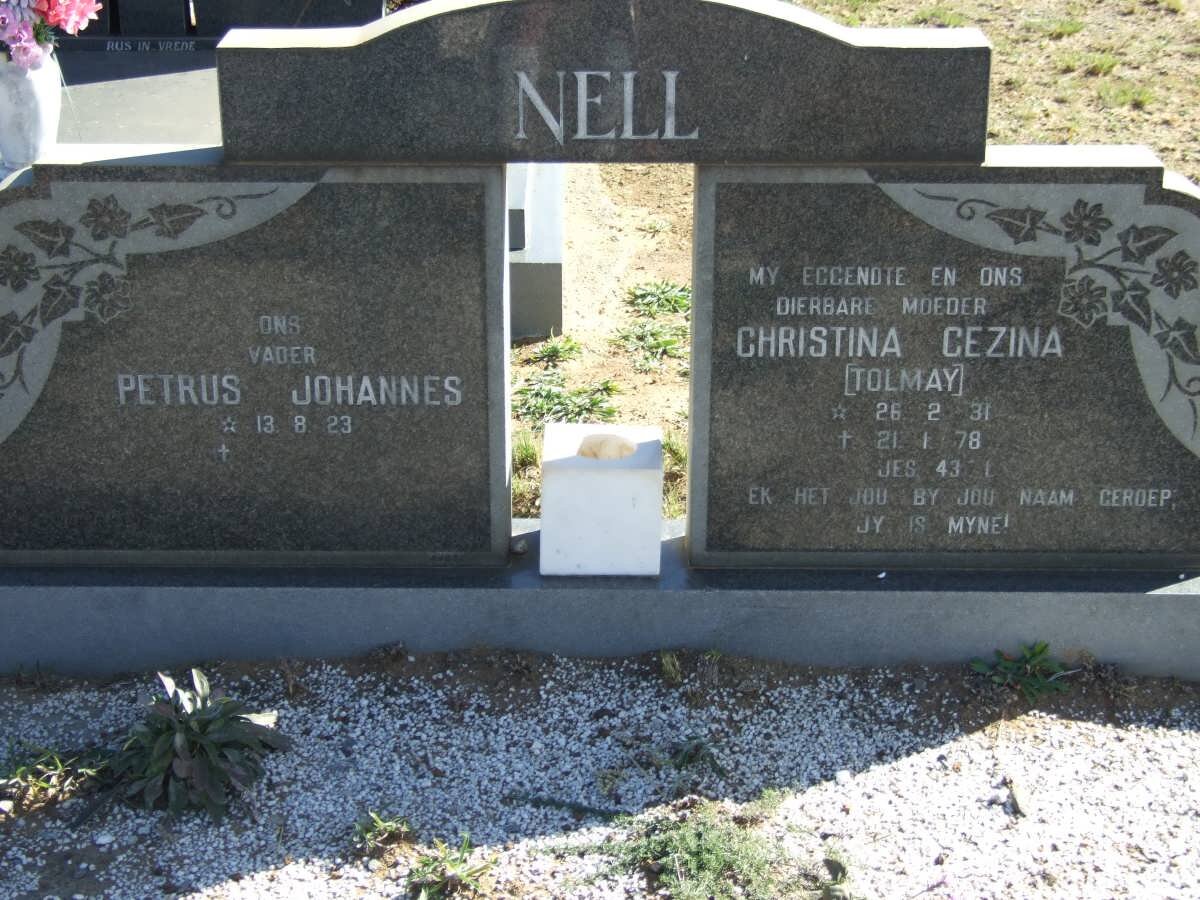 NELL Petrus Johannes 1923- &amp; Christina Gezina TOLMAY 1931-1978