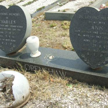 OPENSHAW Charles 1927-1996 &amp; Ann 1935-1992