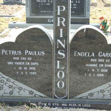 PRINSLOO Petrus Paulus 1935-1995 &amp; Engela Carolina 1938-1994