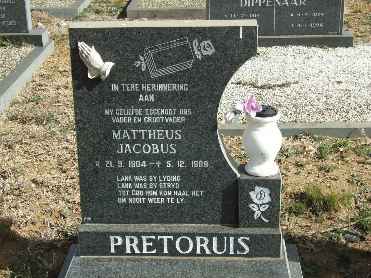 PRETORUIS Mattheus Jacobus 1904-1989