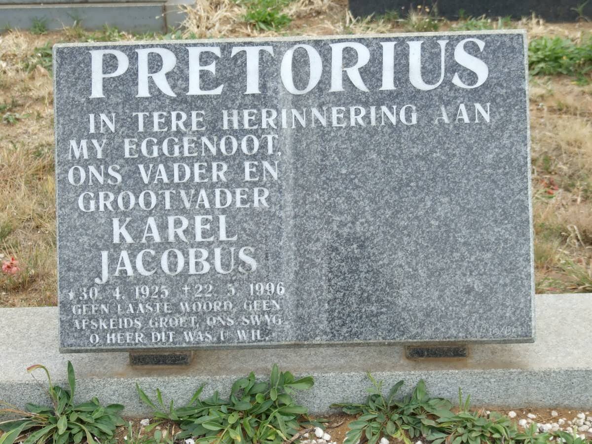 PRETORIUS Karel Jacobus 1925-1996