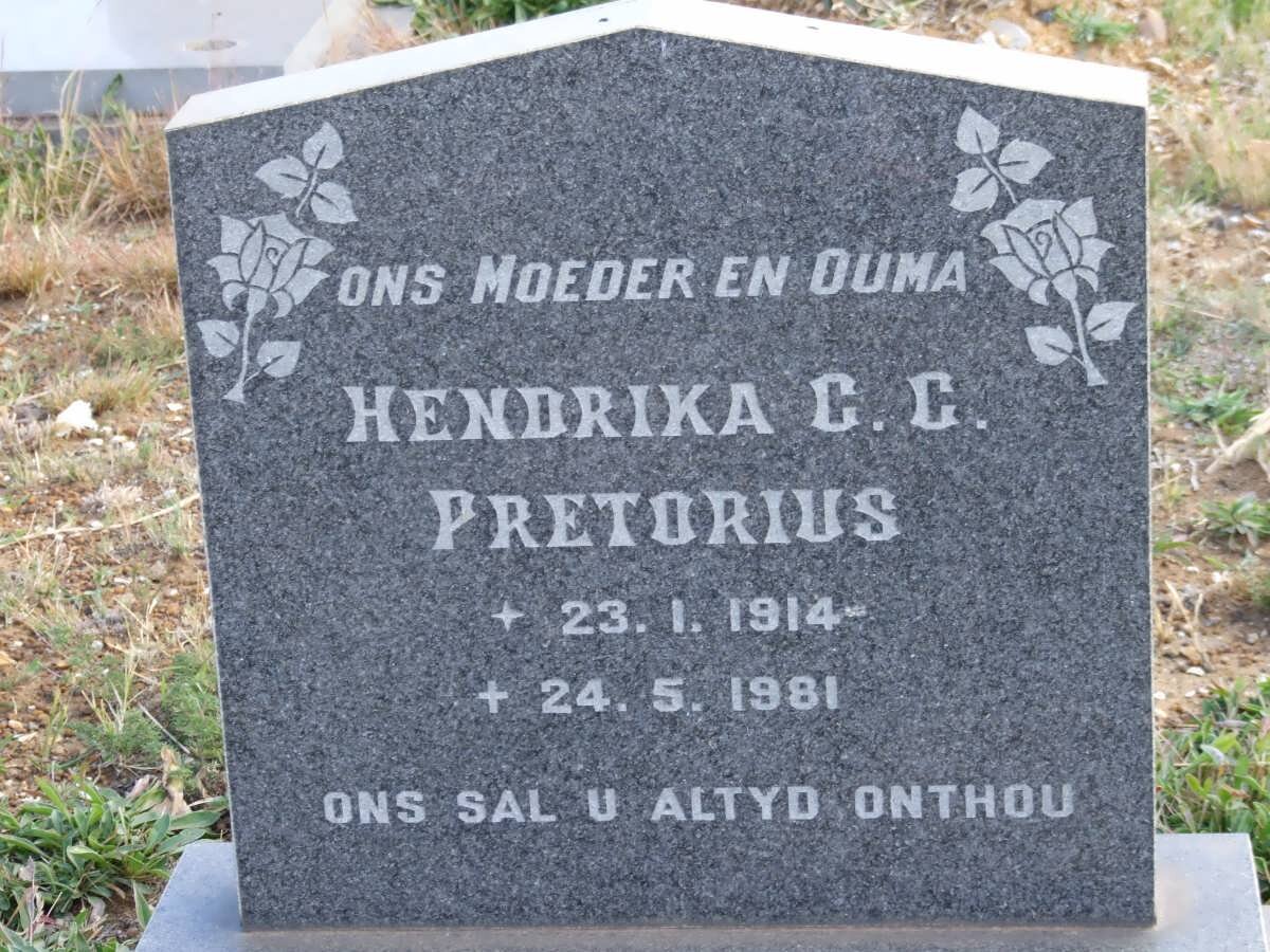 PRETORIUS Hendrika C.C. 1914-1981