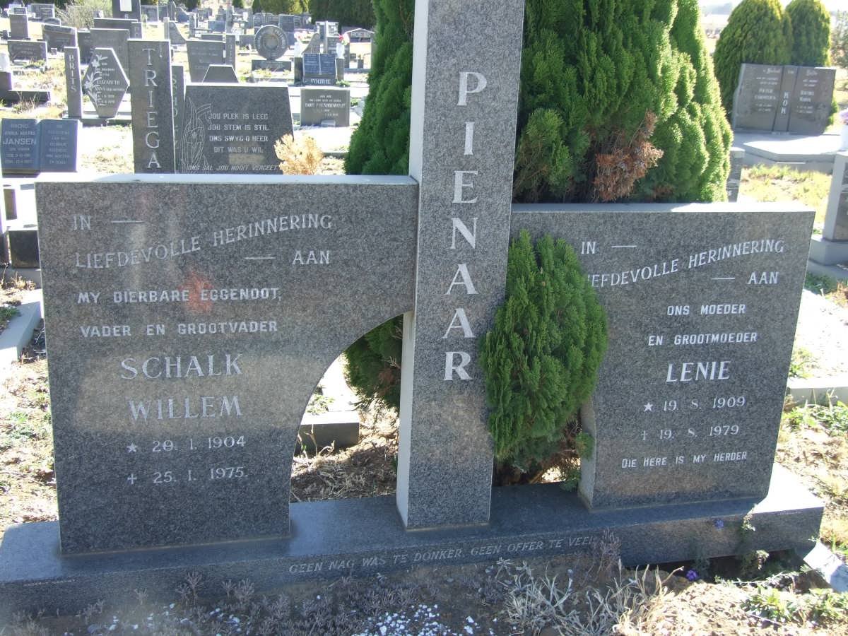 PIENAAR Schalk Willem 1904-1975 &amp; Lenie 1909-1979