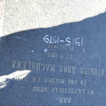 RENSBURG Gertruida Anna Magdalena Janse van 1915-1979