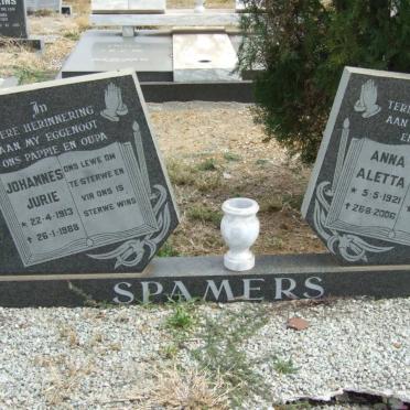 SPAMERS Johannes Jurie 1913-1988 &amp; Anna Aletta 1921-2006
