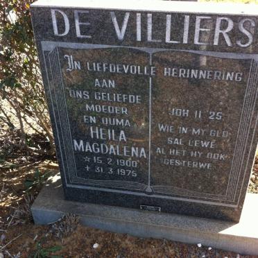 VILLIERS Heila Magdalena, de 1900-1975