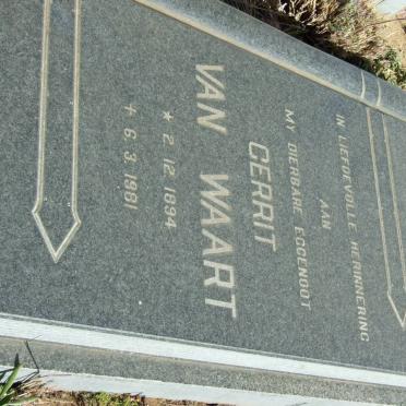 WAART Gerrit, van 1894-1981