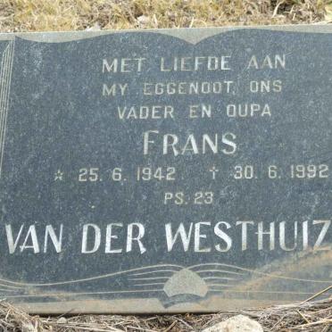 WESTHUIZEN Frans, van der 1942-1992