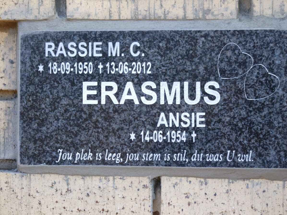 ERASMUS M.C. 1950-2012 &amp; Ansie 1954-