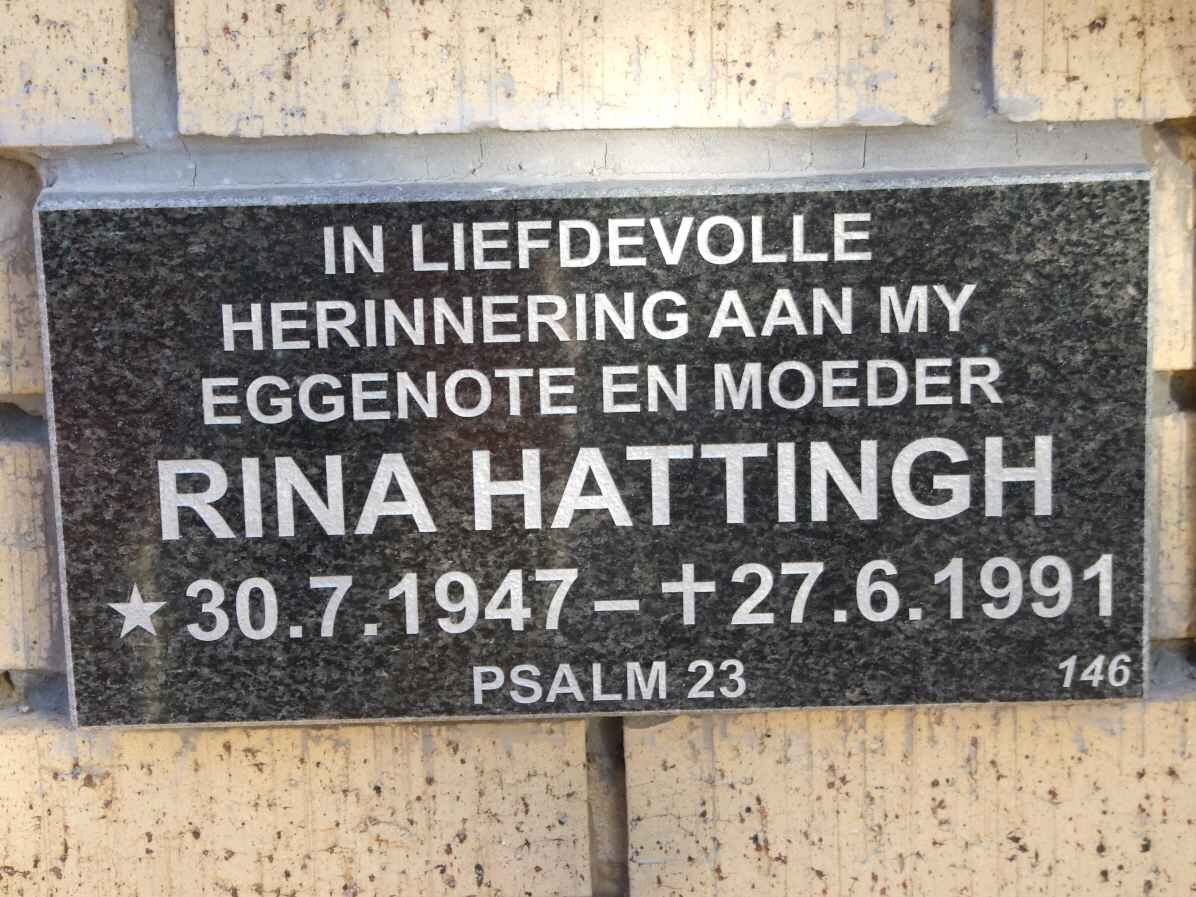 HATTINGH Rina 1947-1991