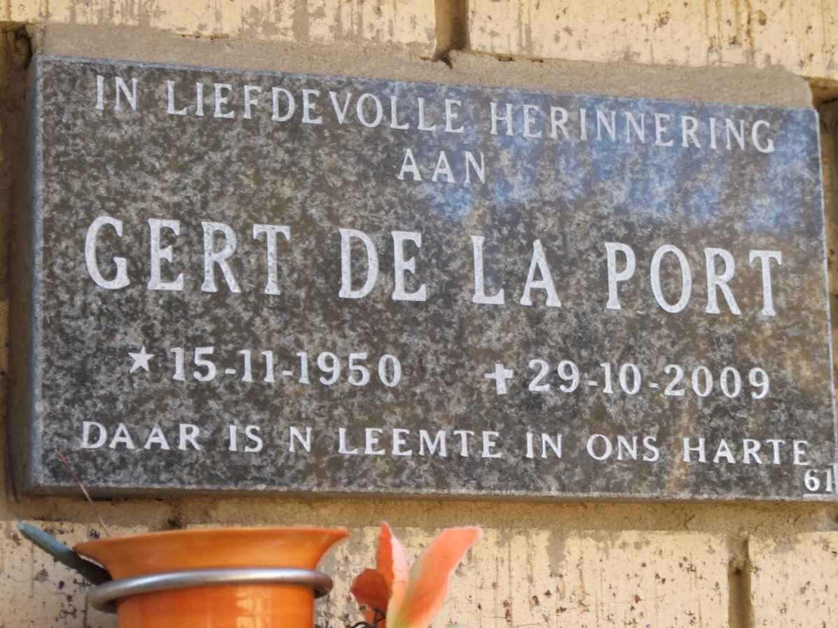 PORT Gert, de la 1950-2009