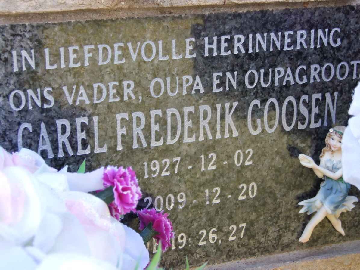 GOOSEN Carel Frederik 1927-2009