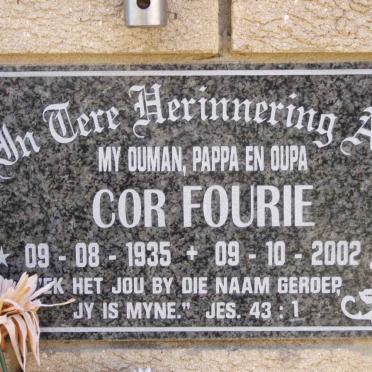 FOURIE Cor 1935-2002