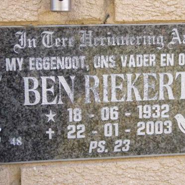 RIEKERT Ben 1932-2003