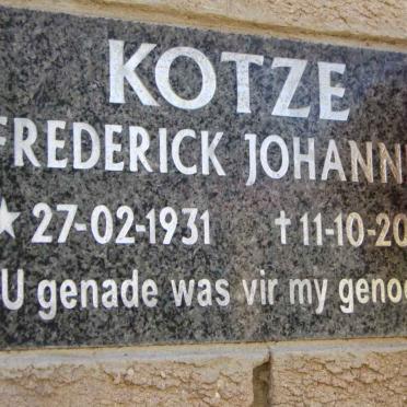 KOTZE Frederick Johannes 1931-2010