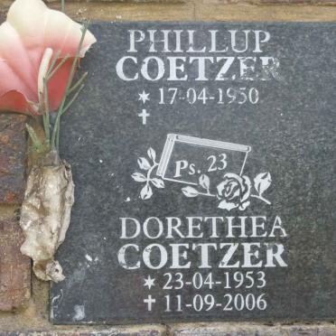 COETZER Phillip 1950- &amp; Dorothea 1953-2006