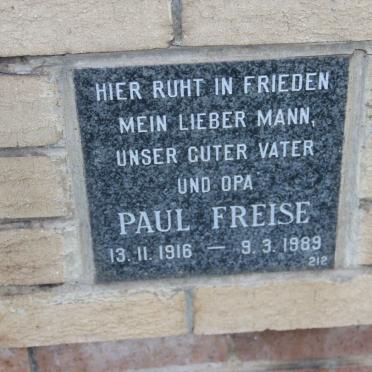 FREISE Paul 1916-1989