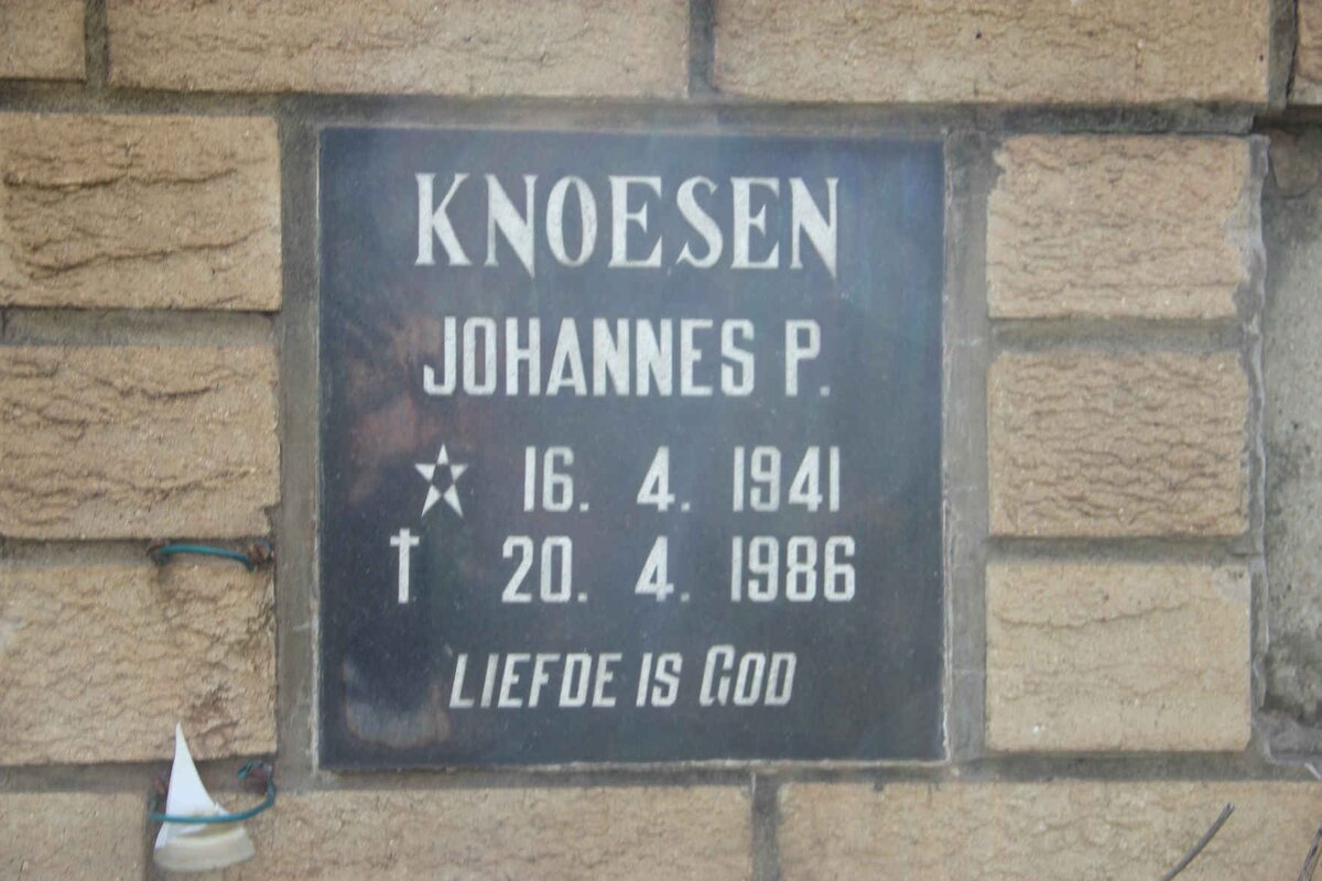 KNOESEN Johannes P. 1941-1986