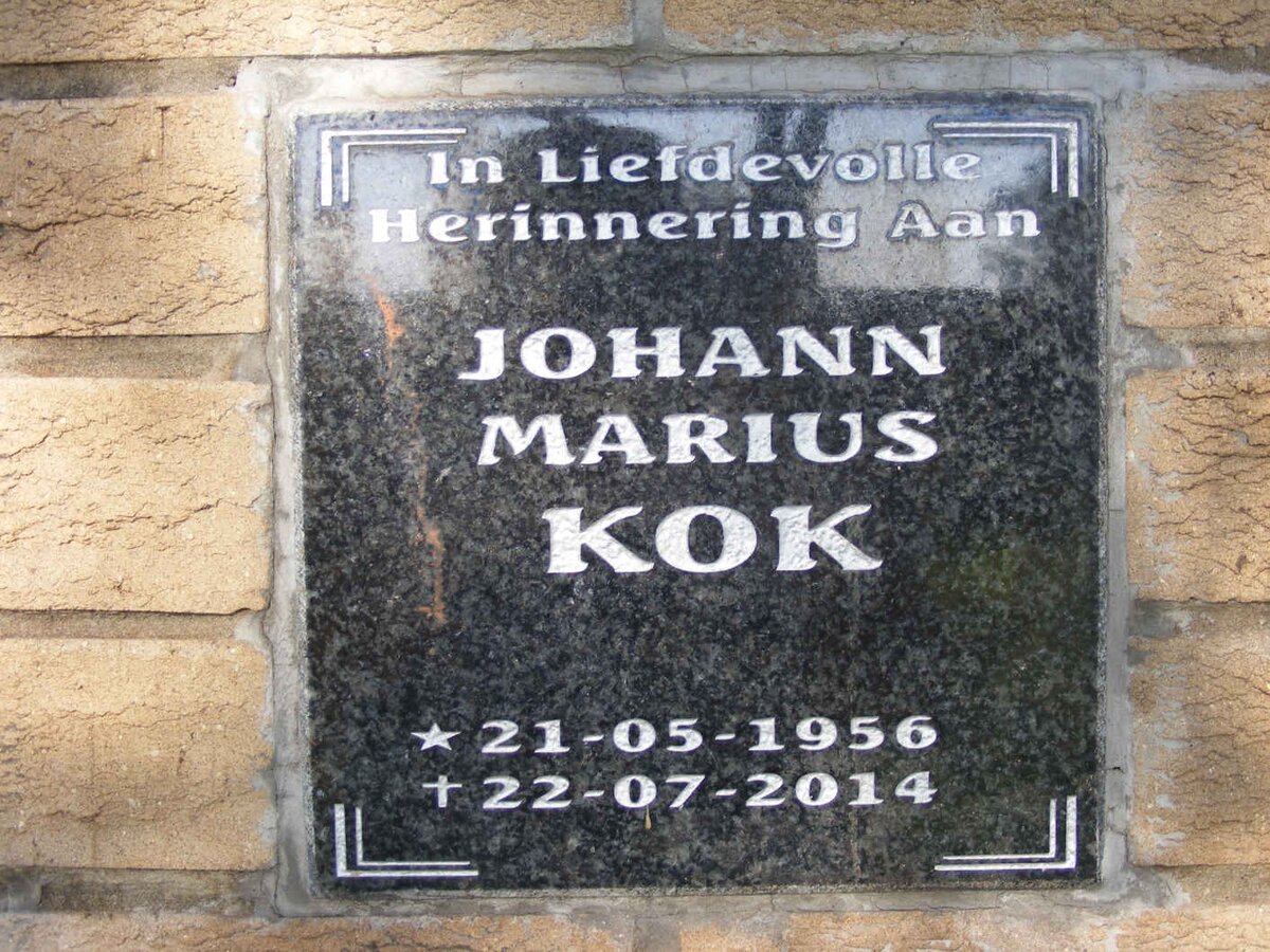 KOK Johann Marius 1956-2014
