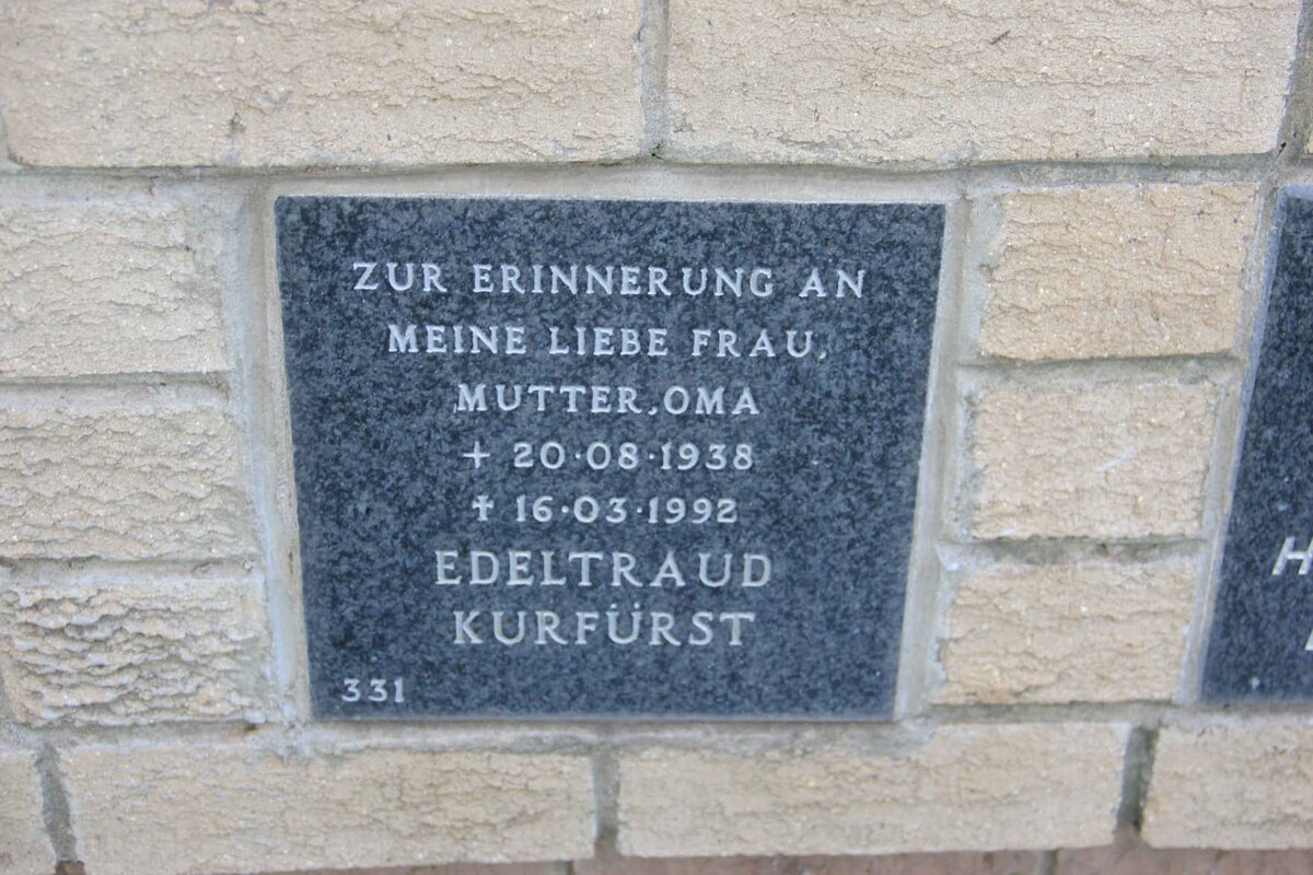 KURFURST Edeltraud 1938-1992
