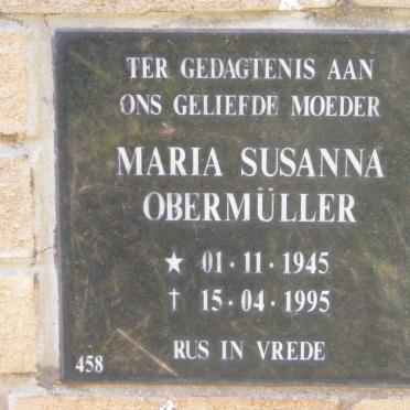 OBERMÜLLER Maria Susanna 1945-1995