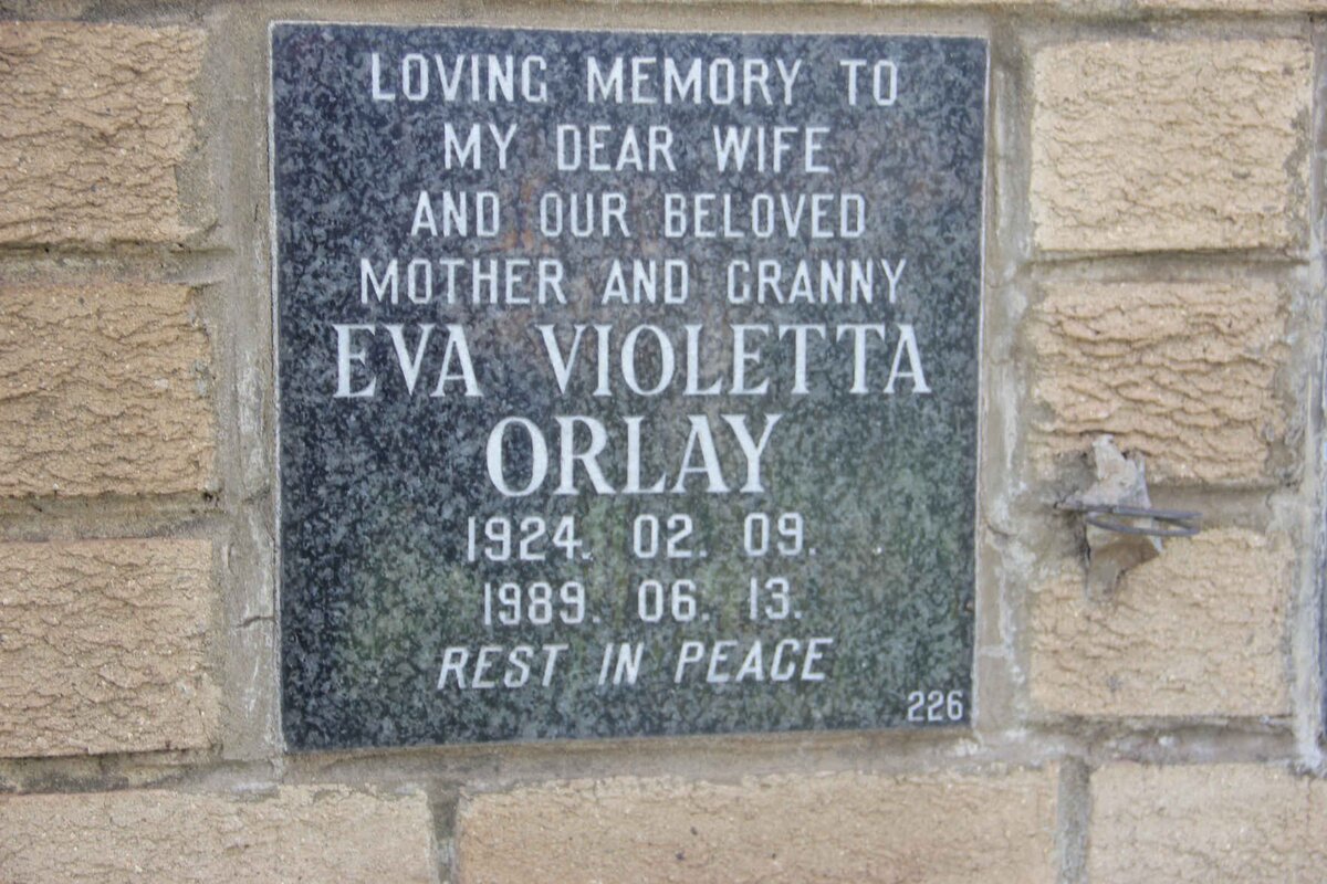 ORLAY Eva Violetta 1924-1989