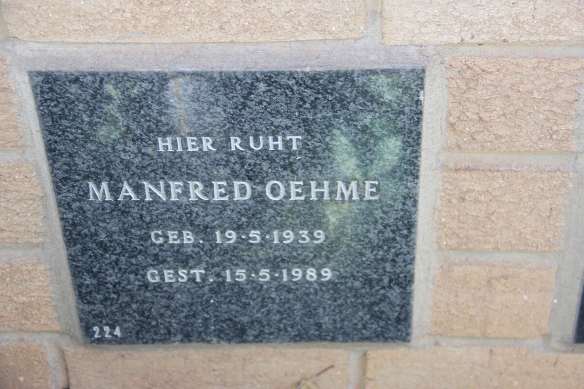 OEHME Manfred 1939-1989