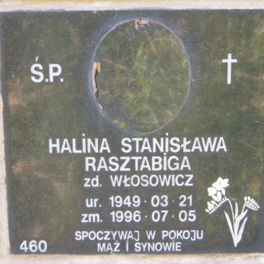 RASZTABIGA Halina Stanislawa nee WLOSOWICZ 1949-1996
