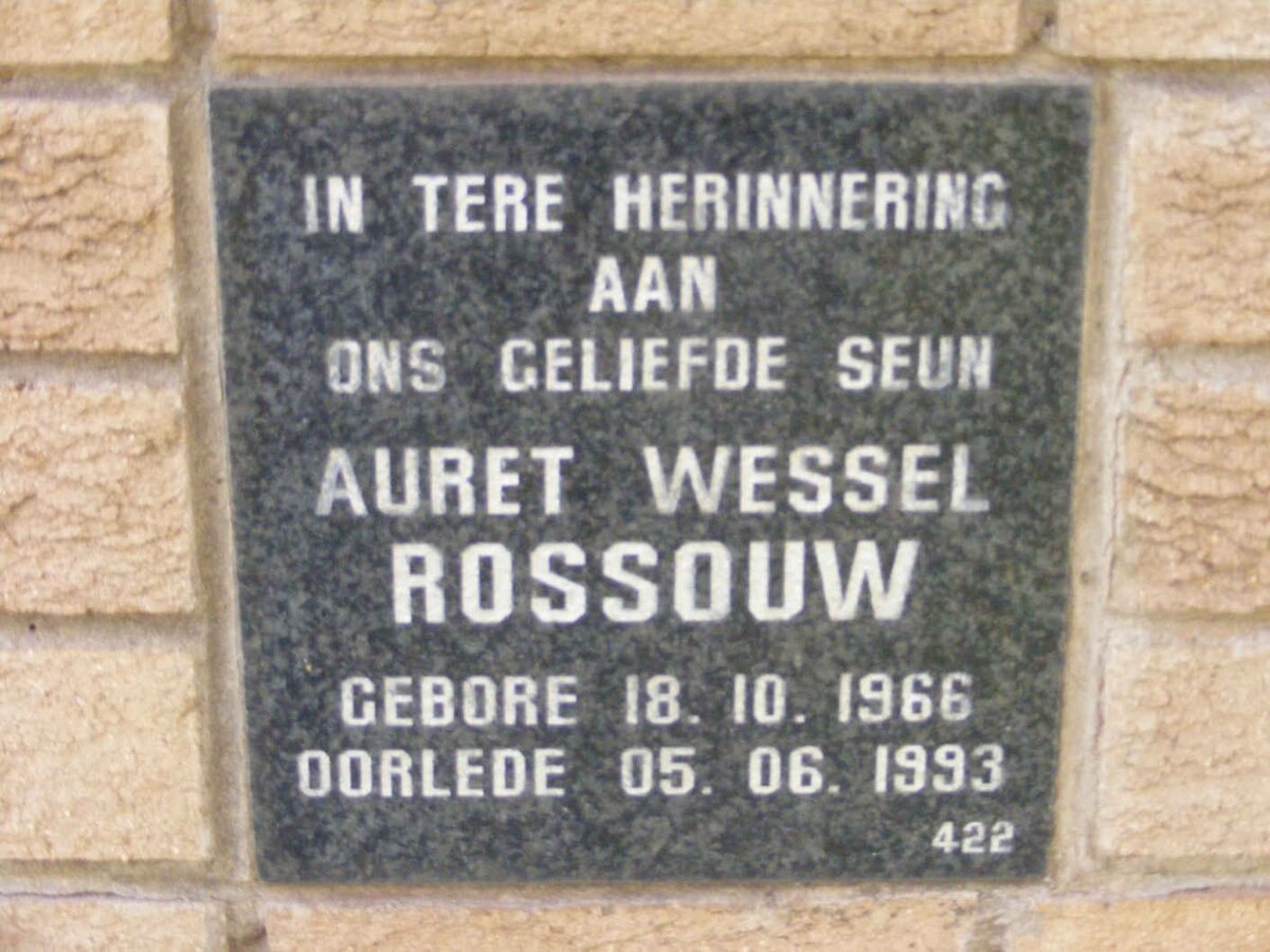 ROSSOUW Auret Wessel 1966-1993