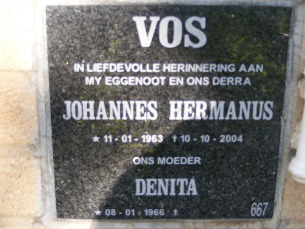 VOS Johannes Hermanus 1963-2004 &amp; Denita 1966-