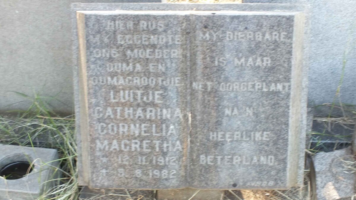 ? Luitje Catharina Cornelia Magretha 1912-1982