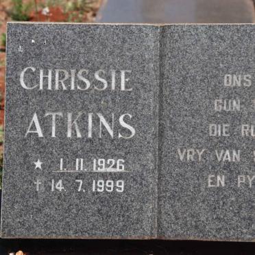 ATKINS Chrissie 1926-1999
