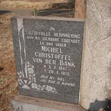 BANK Michiel Christoffel, van der 1947-1972