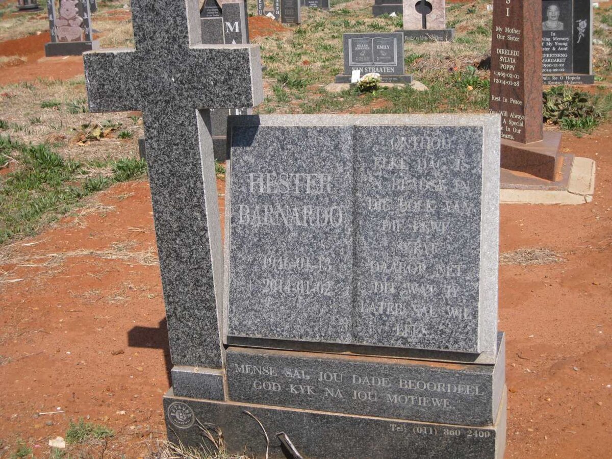 BARNARDO Hester 1946-2014