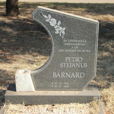BARNARD Petro Stefanus 1951-2003