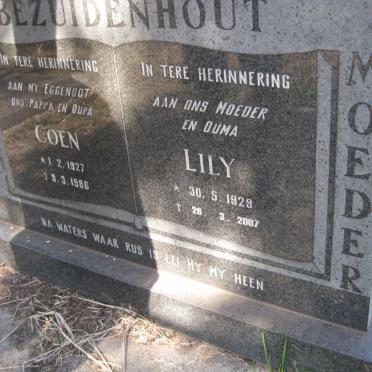 BEZUIDENHOUT Coen 1927-1986 & Lily 1929-2007