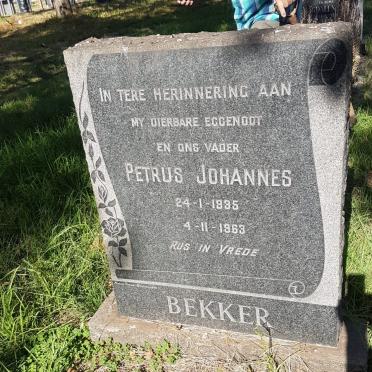 BEKKER Petrus Johannes 1935-1963