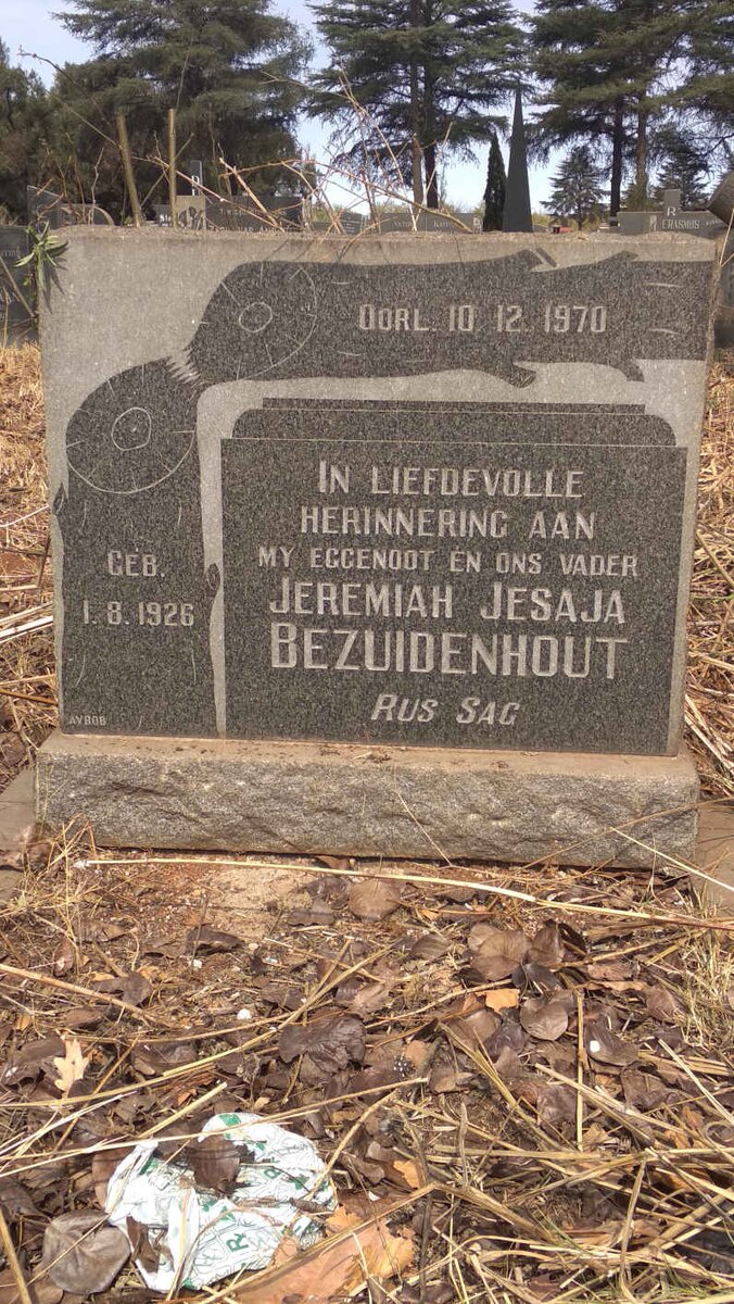 BEZUIDENHOUT Jeremiah Jesaja 1926-1970