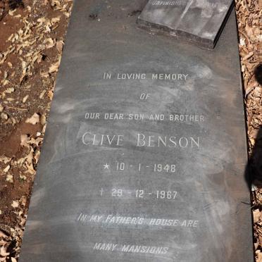 BENSON Clive 1948-1967