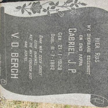 BERGH Gabriel J.P., v.d. 1928-1962