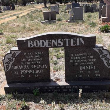 BODENSTEIN Daniel 1910-1998 &amp; Johanna Cecilia PRINSLOO 1916-