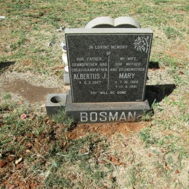 BOSMAN Albertus J. 1927- &amp; Mary 1926-1991