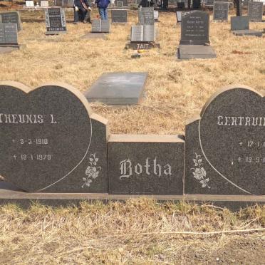 BOTHA Theunis L. 1910-1979 &amp; Gertruida W.F. 1910-1978