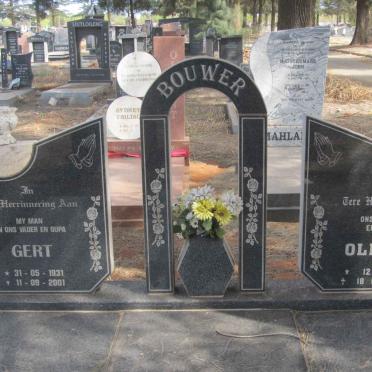 BOUWER Gert 1931-2001 &amp; Olrika 1932-2007