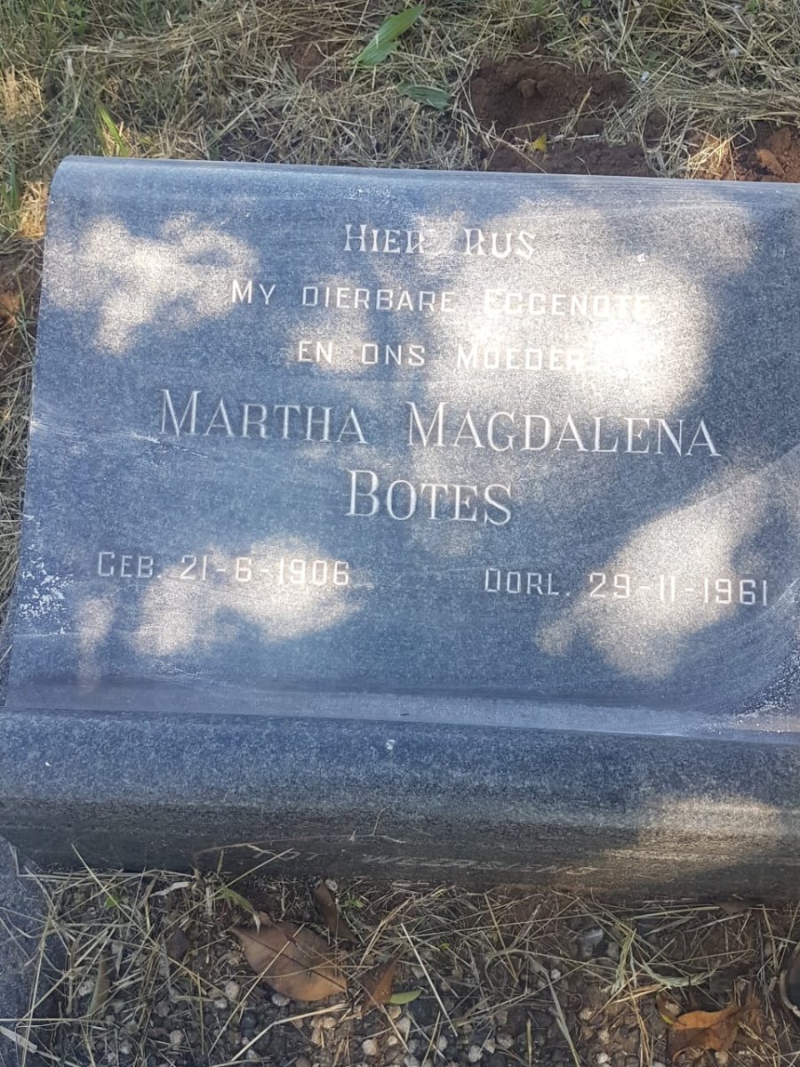BOTES Martha Magdalena 1906-1961