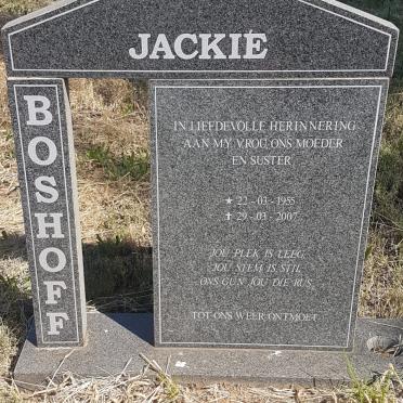 BOSHOFF Jackie 1955-2007